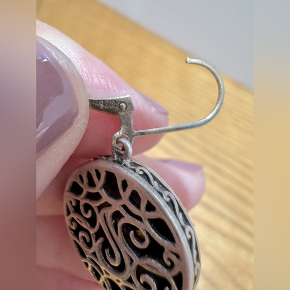 Silver and Pearl Earrings Sterling silver posts - Picture 3 of 5